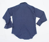 Vintage 1970s Polka Dot Sears Best Shirt Made in Japan Sz 15 M 15.5 Trim Cut Perma-Prest Polyester