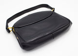 1960s Finnigans of Bond St. London Navy / Black Leather Frame Handbag