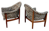 Pair Tufted Chairs by Milo Baughman