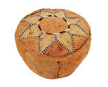 Moroccan Leather Pouff
