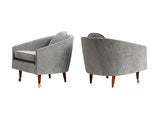 Midcentury Scoop Armchairs, pair