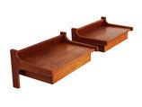 Danish Teak Floating Nightstands Style of Børge Mogensen