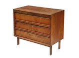 Walnut 3 Drawer Chest with Excellent Base