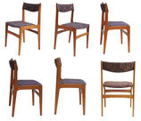 Danish Teak Dining Chairs, S-6