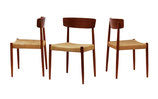Danish Teak Dining Chairs, S-3