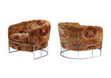 Pair of Tufted Chairs by Milo Baughman for Thayer Coggin