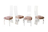 Lucite Dining Chairs, S-4