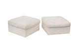 Pair of Pillowtop Ottomans on Casters by Dansen Contemporary