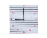 Square Black and White Wall Clock by Raymor