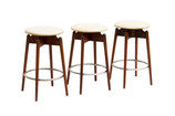 Midcentury Swivel Barstools in Walnut, S-3
