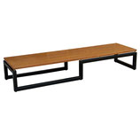 Baker Furniture Coffee Table in black lacquer and Teak