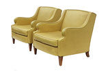 Curvy Pair of Club Chairs