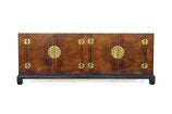Low Chinoiserie Burl Credenza by Hekman