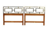 Twin Headboards in Brass by Kittinger, pair