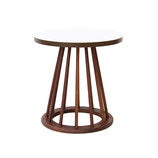 Arthur Umanoff Round Walnut End Table