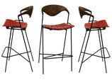 Set 3 Barstools by Arthur Umanoff