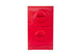 1970s Vintage Akro-Mils 2 Drawer Filing Cabinet in Red