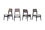 Ebonized Frame Dining Chairs in the style of Ed Wormley
