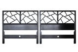 Pair Twin 'New World' Chinoiserie Headboards by Baker Furniture