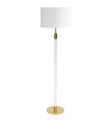 Brass and Lucite Floor Lamp by Hansen Lighting