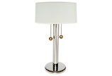George Kovacs Chrome Table Lamp w Ball Pulls