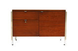 Walnut and Stainless Steel Credenza by Stow & Davis