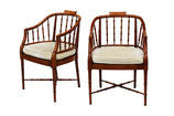 Chippendale Armchairs by Hekman, pair