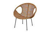 Rattan Child's Hoop Chair with Iron Legs