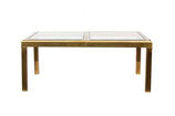 Mastercraft Brass and Glass Dining Table