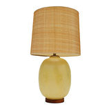 Ceramic Table Lamp in Light Ochre Glaze