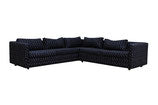 2 Piece Black and White Sectional Sofa