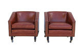 Pair of Clubby Armchairs by Baker Furniture