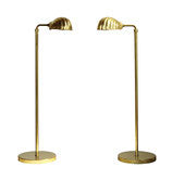 Chapman Adjustable Brass Reading Lamps, pair