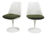 Early Pair of Alcoa Eero Saarinen for Knoll Swiveling Tulip Chairs