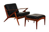 Selig Z Chair in Teak and Leather