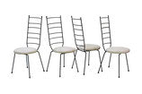 Iron Ladder Back Patio Dining Chairs, S-4