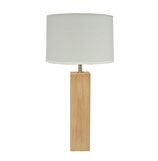 Minimalist Table Lamp in Raw White Oak