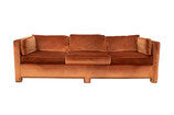 Parsons Sofa in Original Burnt Orange Velvet