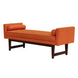 Tufted Midcentury Bench by Selig