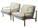 Carsons Flatbar Lounge Chairs, Pair