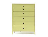 Metal Chest Dresser in Citron Finish by Norman Bel Geddes for Simmons