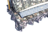 Maple Daybed with Ruffled Floral Upholstery