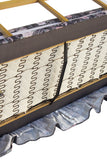 Maple Daybed with Ruffled Floral Upholstery