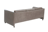 Milo Baughman Style Velvet Chrome Frame Sofa Selig Monroe 84 in