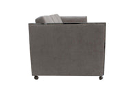 Milo Baughman Style Velvet Chrome Frame Sofa Selig Monroe 84 in