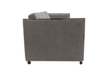 Milo Baughman Style Velvet Chrome Frame Sofa Selig Monroe 84 in